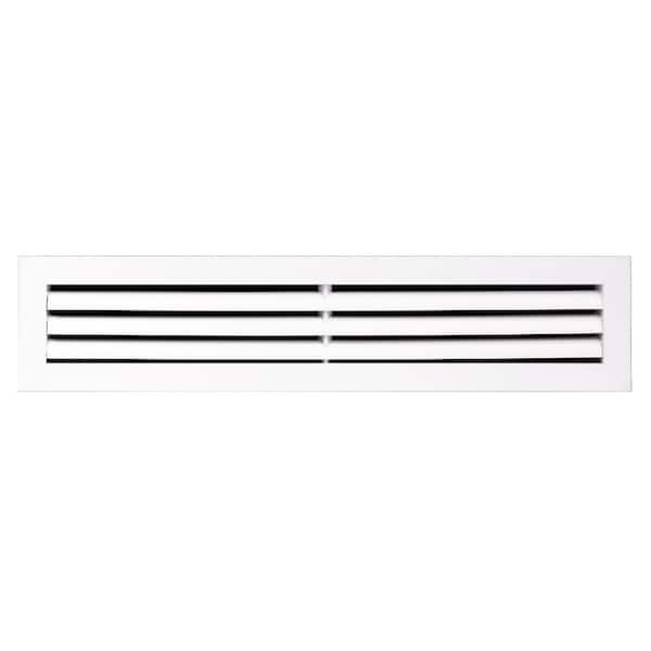 24 in. x 4 in. Aluminum Return Air Grille in White