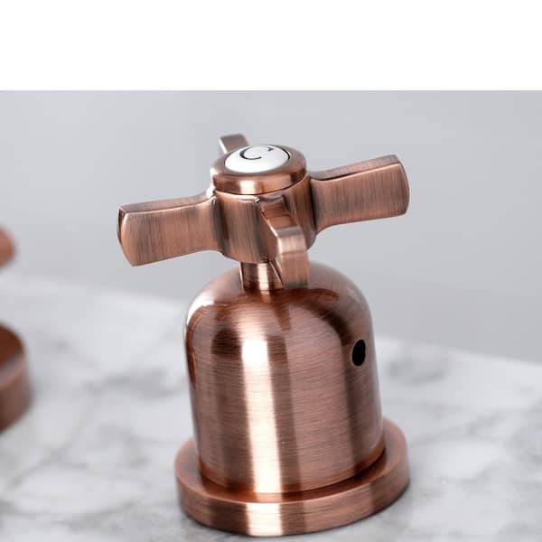 Millennium 8 in. Widespread 2-Handle Bathroom Faucet in Antique Copper
