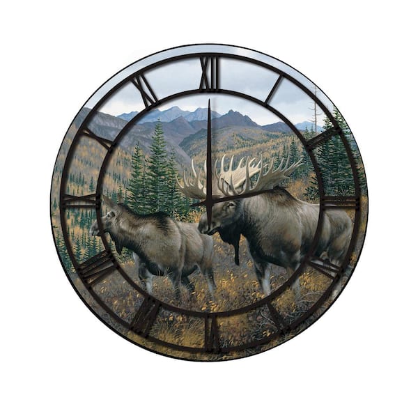 Unbranded "Working the Ridge" Full Coverage Art and Black Numbers Imaged Wall Clock