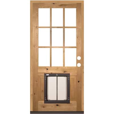 36x80 exterior door with pet door