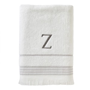 Monogrammed, New, 3 Pieces White Towels Set 100% Cotton Grandeur