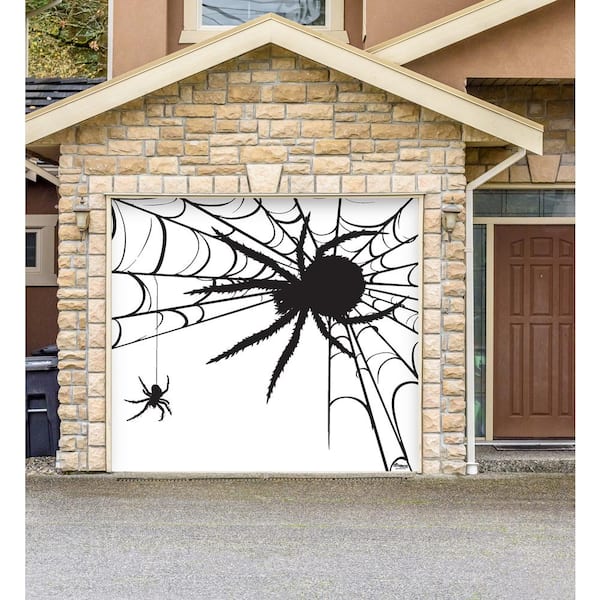 My Door Decor 7 ft. x 8 ft. Spiders Halloween Garage Door Decor ...