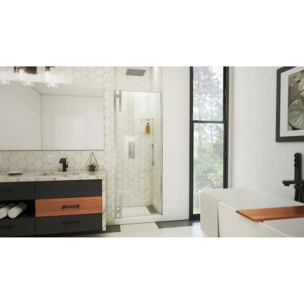 Ascend 30" Frameless Pivot Shower Door in Brushed Nickel
