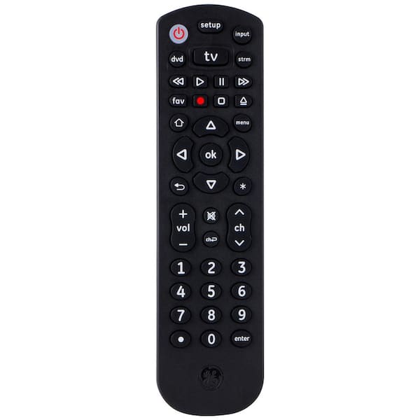 GE 3-Device Universal Remote Control in Black