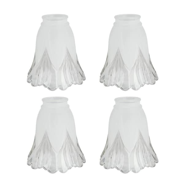 Aspen Creative Corporation 5-1/4 in. Clear and Frosted Ceiling Fan Replacement Glass Shade (4-Pack)