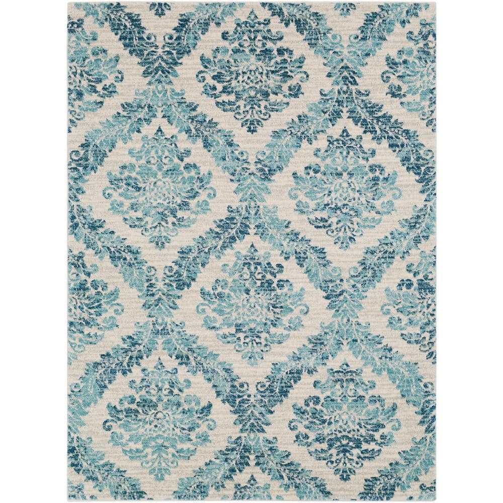 Agnetha Teal Doormat 2 ft. x 3 ft. Area Rug price history on PriceWatchPro