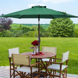 7.5 ft. Patio Market Crank and Tilt Umbrellas, Table Umbrellas,UV-Resistant Canopy in Dark Green