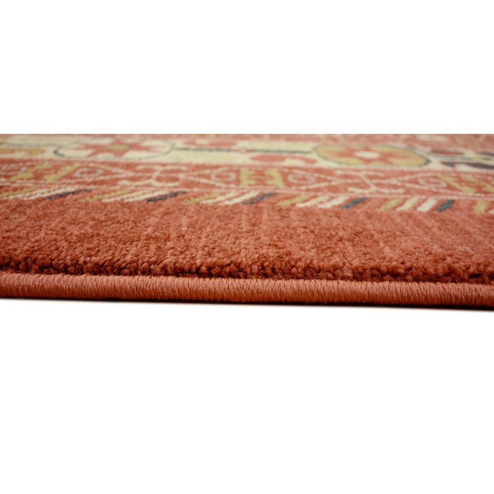 Rust Red Rectangular Synthetic 9' x 12' Area Rug