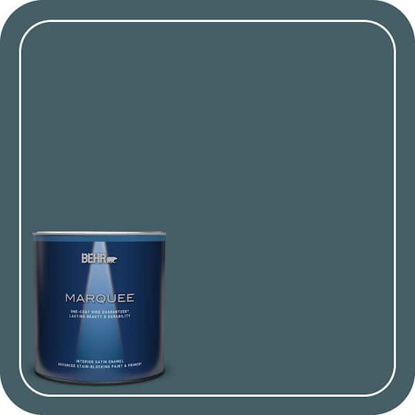 BEHR MARQUEE 1 qt. #PPU13-19 Observatory Satin Enamel Interior Paint & Primer
