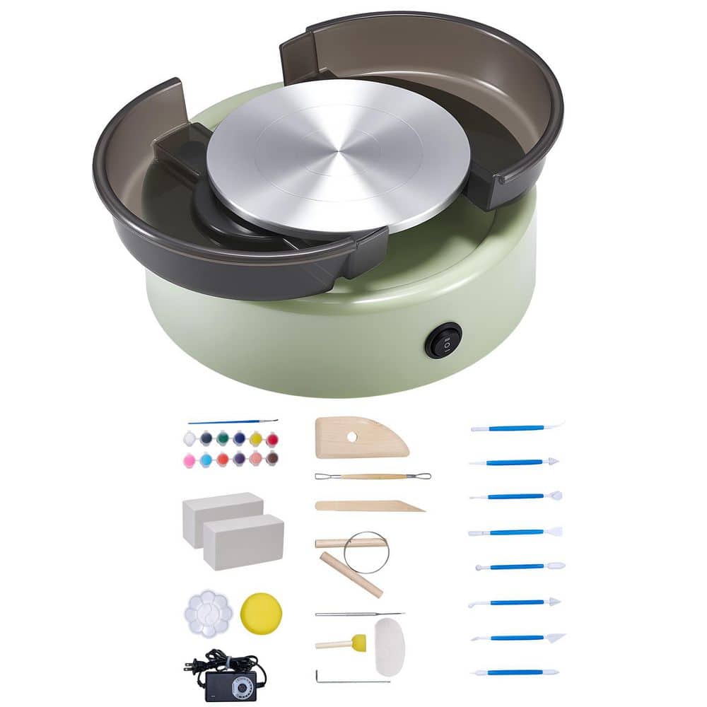 Mini Pottery Wheel, 6 in. Turntable, Forward and Reverse Rotation, Adjustable Speed, for Kids and Beginners, Green price history on PriceWatchPro