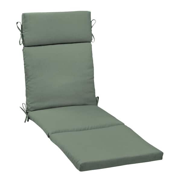 ARDEN earthFIBER Outdoor Chaise Cushion 21 in. x 29.5 in., Sage Green Texture