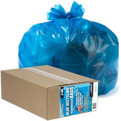 33 Gal. Recycling Blue Trash Bags (50-Count)