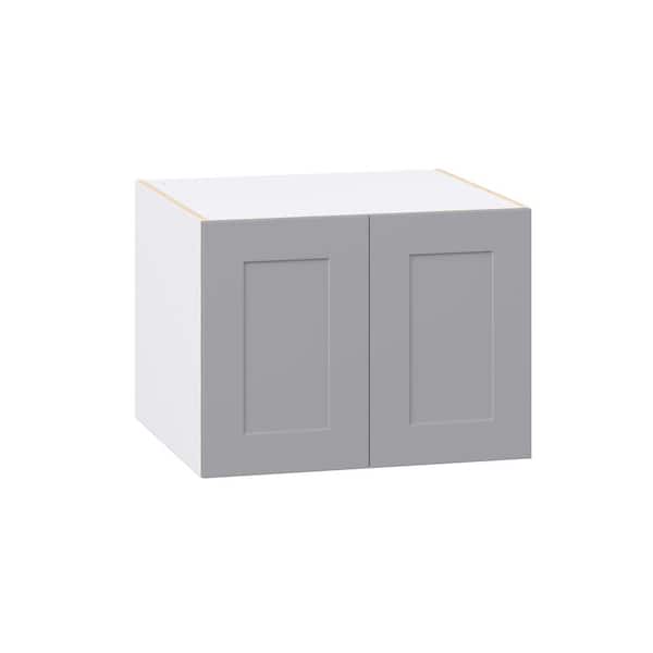 J COLLECTION Roseland 27 in. W x 24 in. D x 20 in. H Assembled Shaker Wall Bridge Kitchen Cabinet in Slate Gray