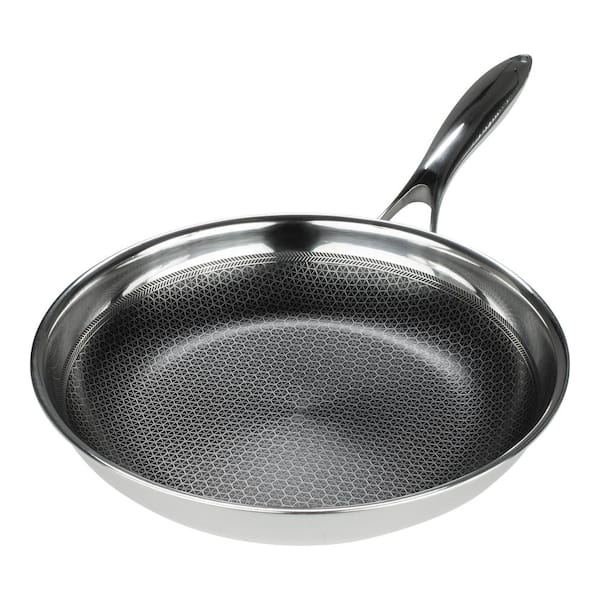Hybrid Nonstick 14-Inch Frying Pan with Steel Lid, Dishwasher and Oven
