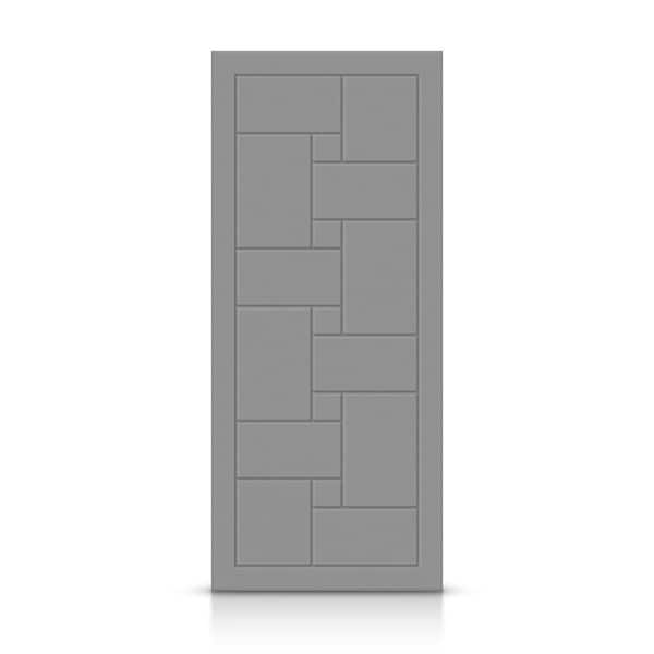 CALHOME 42 in. x 96 in. Hollow Core Light Gray Painted Composite MDF Interior Door Slab