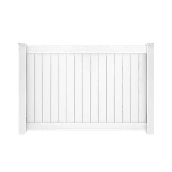 Veranda Pro-Series 5 ft. H x 8 ft. W White Vinyl Woodbridge Privacy Fence Panel