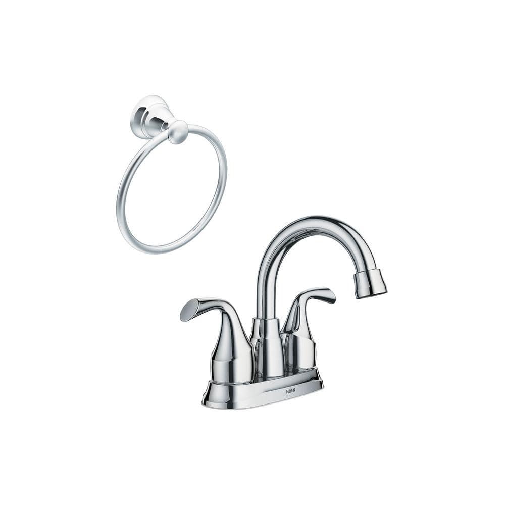 MOEN Idora Badarmatur – 2-Griff Waschbecken Wasserhahn Mit Hohem Bogen, Chrom