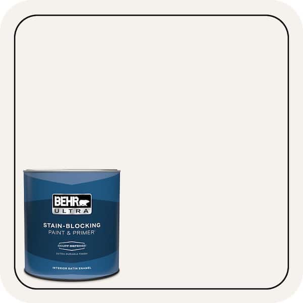 BEHR ULTRA 1 qt. #PR-W14 Bit of Sugar Extra Durable Satin Enamel Interior Paint & Primer