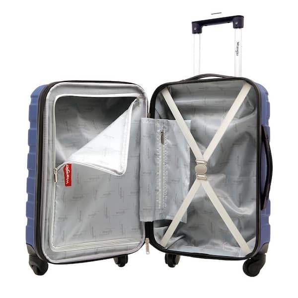 Wrangler 4-Piece Blue Hard Side Verticals Set and 2-Packing Cubes