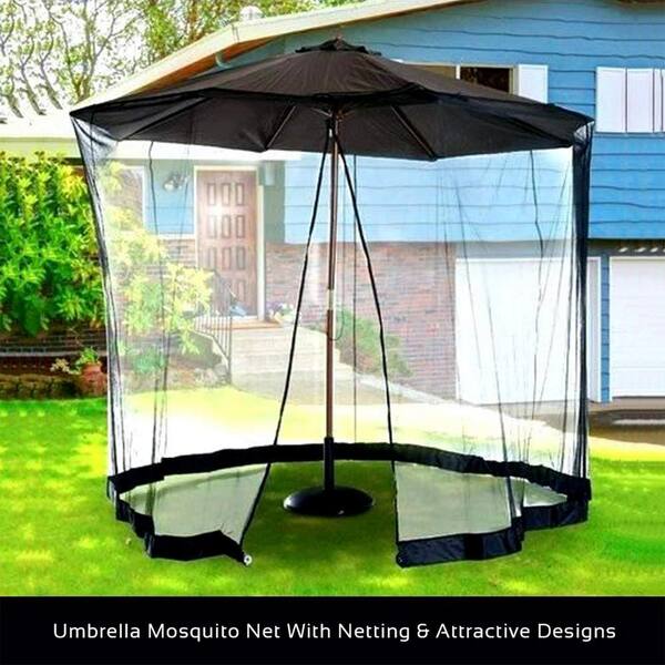 9//10FT Patio Umbrella Screen Umbrella with Mosquito Net Camping Tents Outdoor Patio Netting Canopy Mesh,275cm*220cm