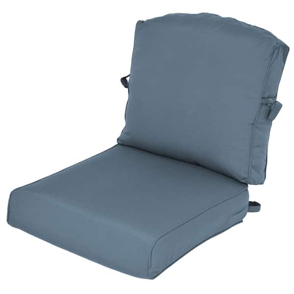 Unbranded Universal Sunbrella Canvas Sapphire 2-Piece Deep Seating Outdoor Cushion (2-Pack)