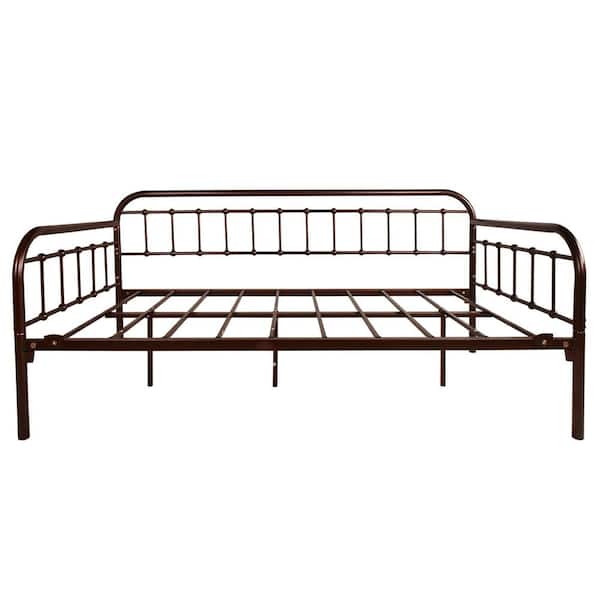 Ahokua 40 in. W Bronze Metal Frame Twin Platform Bed with Headboard