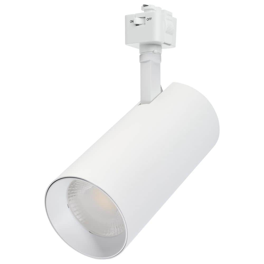 Matte White 30-Watt CCT Selectable Integrated LED Linear Track Round Back Head price history on PriceWatchPro
