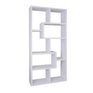 Dore 71 in. White 8-shelf Standard Bookcase with Open Back