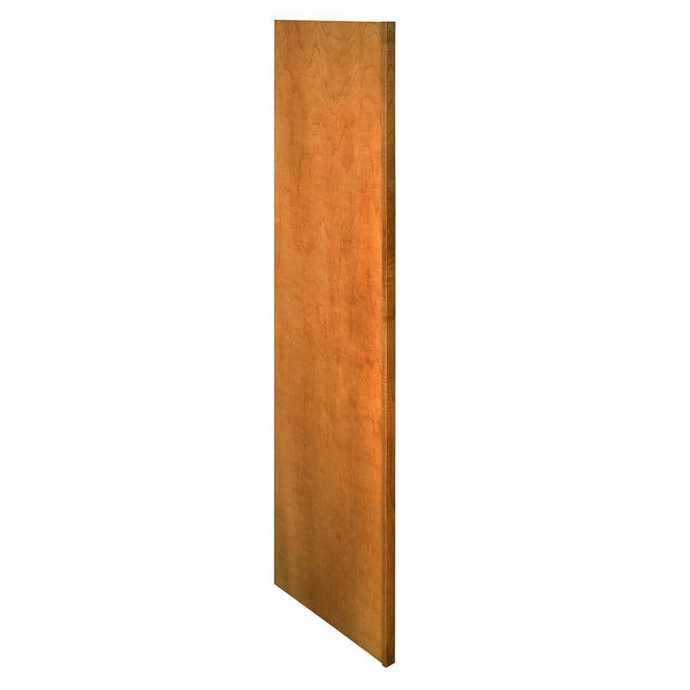 Hargrove Cinnamon Stain Plywood Shaker Assembled Kitchen Cabinet Refrigerator End Panel 24 in W x 3 in D x 96 in H