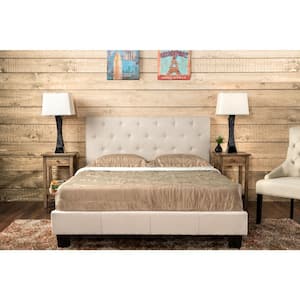 Altaire Ivory Upholstered King Platform Bed