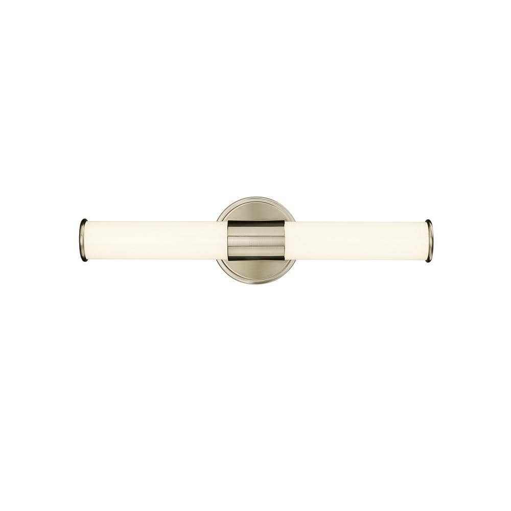 Trumann 18 in. 1-Light Modern Gold LED Vanity Light with White Shade price history on PriceWatchPro