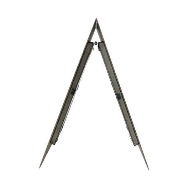 Galvanized Silver 2-Sided Standing Picture Frame