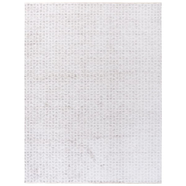 Garnet 10 ft. x 13 ft. Gray/Ivory Grid Area Rug