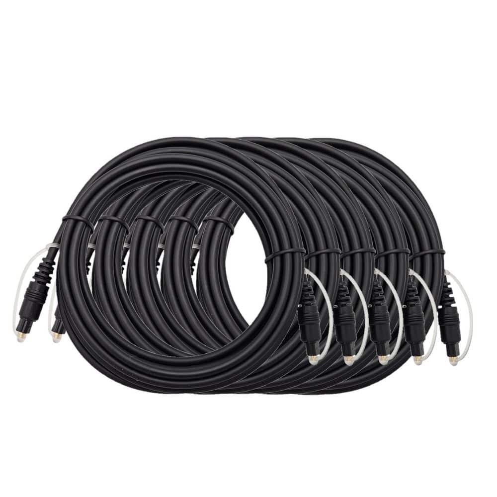 6 Feet TOSLINK Digital Optical Audio Molded Cable Black 5-Pack price history on PriceWatchPro