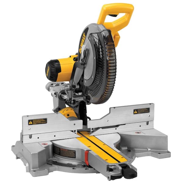 DEWALT - 15 Amp Corded 12 in. Double Bevel Sliding Compound Miter Saw Kit with Compact Miter Saw Stand with 500 lbs. Capacity