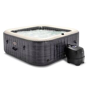 PureSpa Plus Greystone 6-Person Inflatable Square Hot Tub Spa, 94 in. x 28 in.