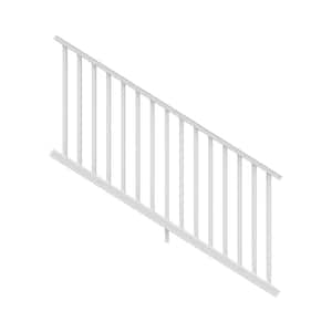 Transform 6 ft. Resalite Stair Rail Kit in Satin White with Square Balusters for 3.5 ft. Rail Height