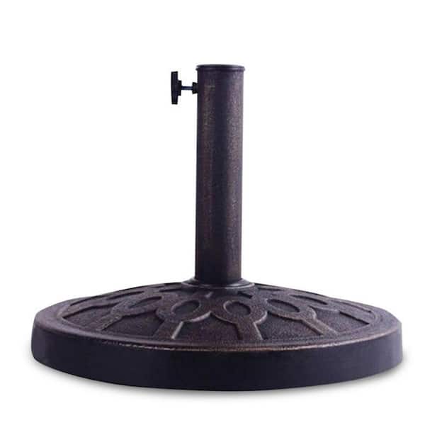 30lb. 18 in. Heavy Duty Outdoor Market Patio Umbrella Base in Bronze