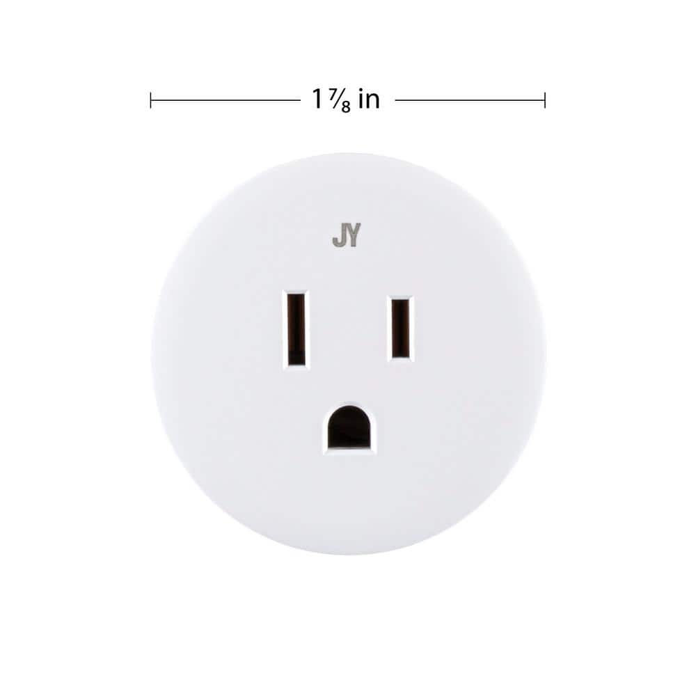 White Smart Plug with WiFi Remote Control for Alexa and Google Assistant