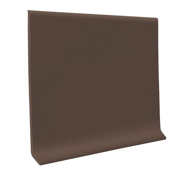 ROPPE Burnt Umber 4 in. x 1/8 in. x 48 in. Vinyl Wall Cove Base (30-Pieces)