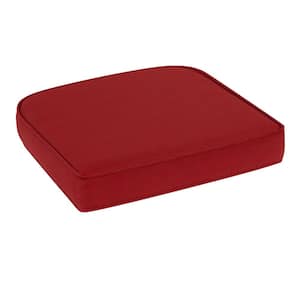 20.5 in. x 19.5 in. Trapezoid Outdoor Seat Cushion in Chili (2-Pack)