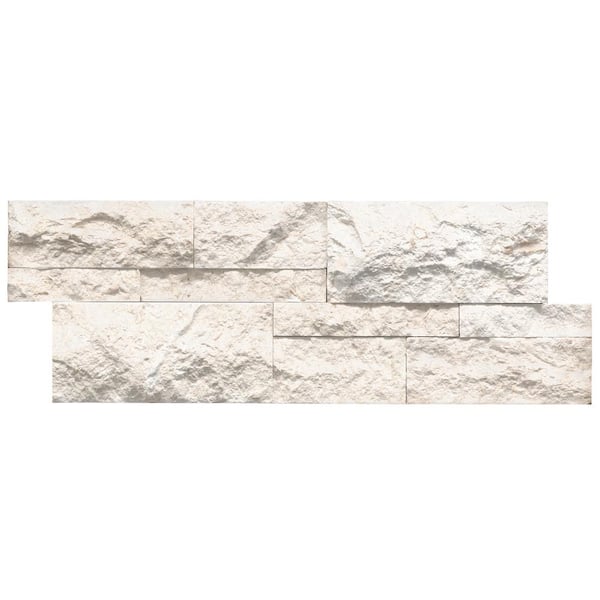 MSI Take Home Tile Sample - XL Mayra Splitface White Ledger Panel
