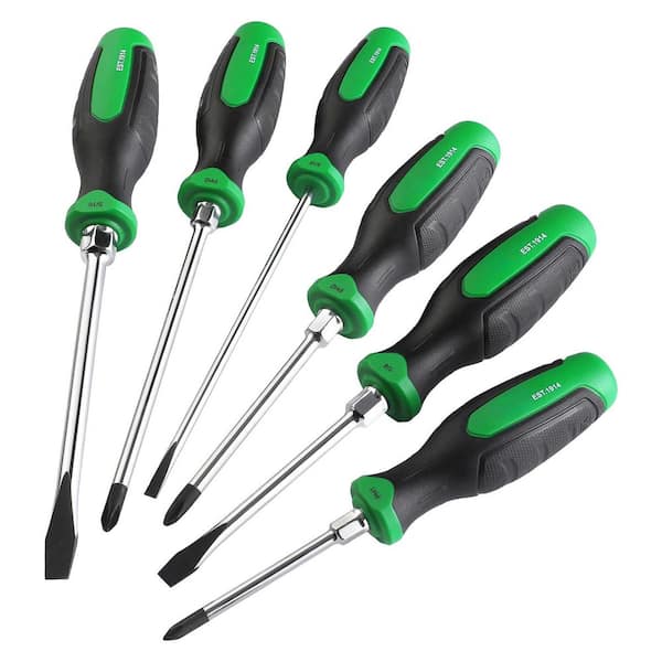 6 Piece Magnetic Insulated Screwdriver Set S2 Steel Shank SureGrip Handle Flat and Phillips Hand Tool