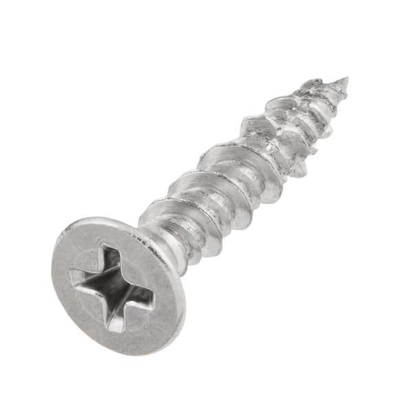 Marine Grade Stainless Steel #10 X 1 in. Flat Head Phillips Screw (25 Pieces)