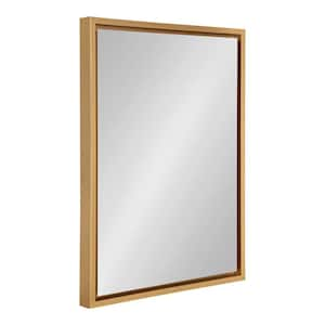 Medium Rectangle Gold Modern Mirror (24 in. H x 18 in. W)