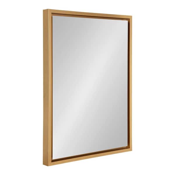 Kate and Laurel Medium Rectangle Gold Modern Mirror (24 in. H x 18 in. W)