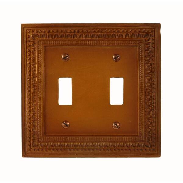 AMERELLE Copper 2-Gang Toggle Wall Plate
