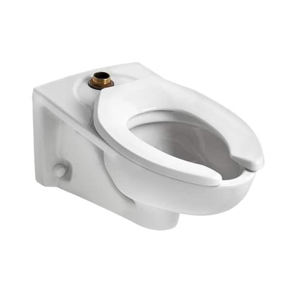 American Standard Afwall FloWise EverClean 1.1 GPF Elongated Toilet Bowl Only with Top Spud Flushometer in White