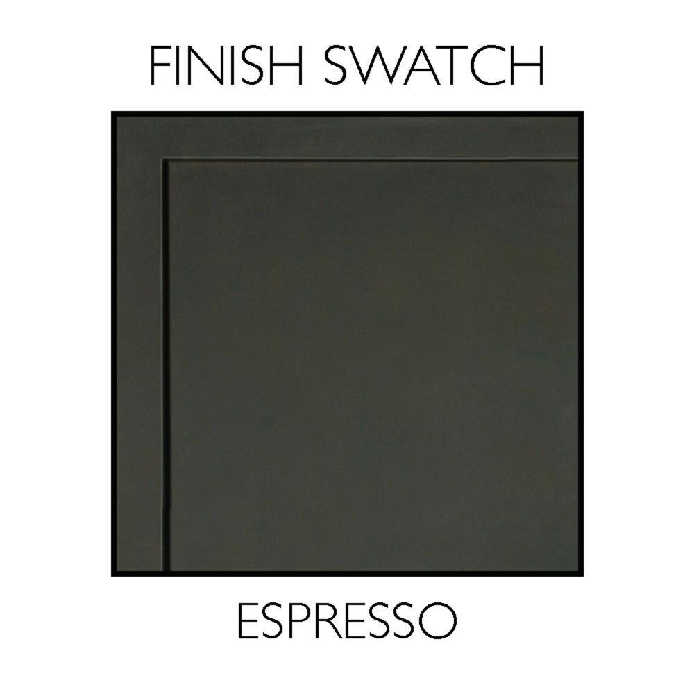 Espresso Pine Wood Framed Rectangular 40"x30" Wall Mirror