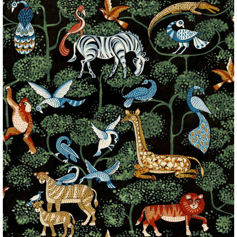 A-Street Prints Rigby multi-color Jungle Animals Wallpaper 4135